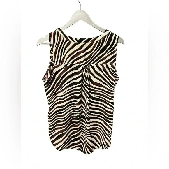 🟣Maurice’s Zebra Print Sleeveless Blouse Large - Picture 2 of 7